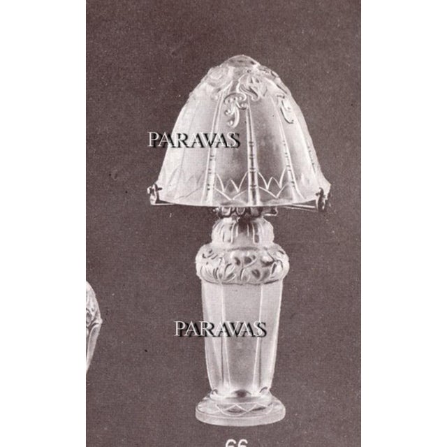 French Art Deco Mushroom Table Lamp by Pierre d'Avesn Lorrain Daum #2 - 1930s France For Sale - Image 14 of 16