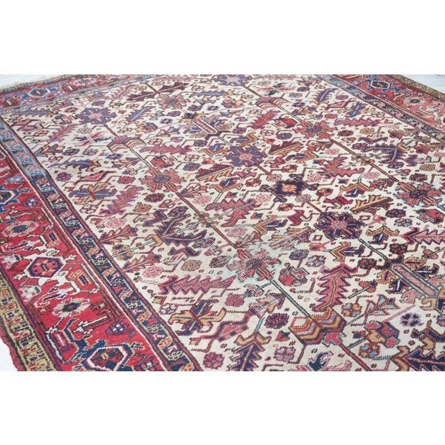 Vintage Heriz Rug 8'1'' x 11' For Sale In New York - Image 6 of 10