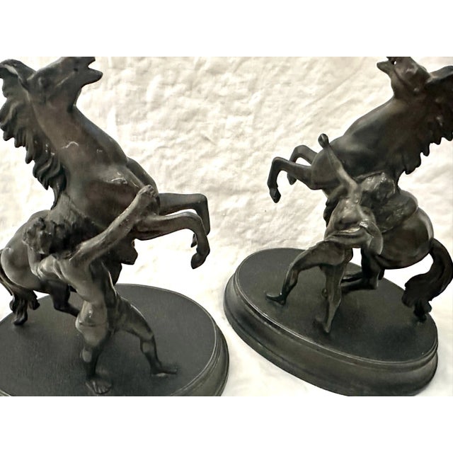 Dark Gray Vintage Spelter Horse Sculpture For Sale - Image 8 of 10