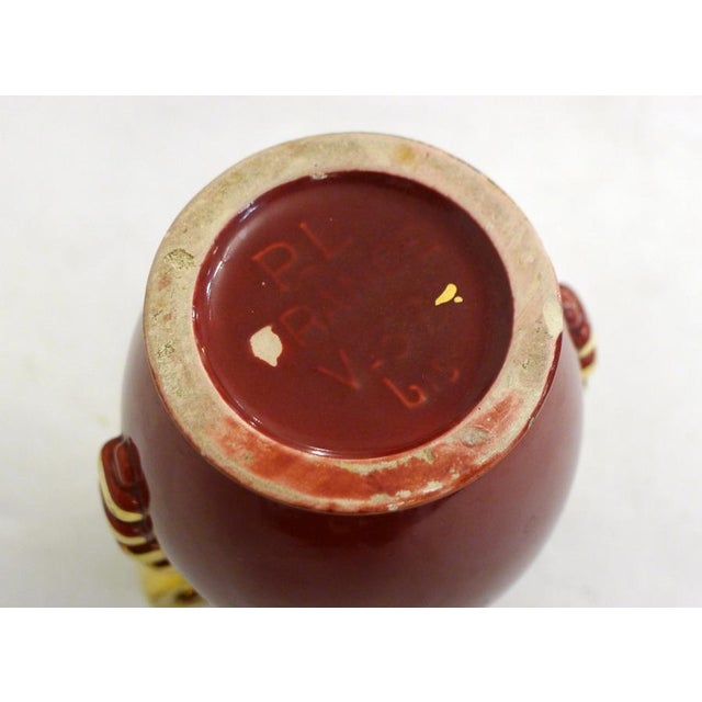 Mid-Century Modern Amphora Vase in Earthenware and Gilding, 1950s For Sale - Image 6 of 11