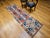 Mid 20th Century Vintage Turkish Tribal Kilim Runner, Handwoven Wool, Geometric Caucasian Pattern, Blue & Red, 3x8 For Sale - Image 5 of 17