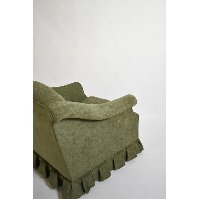 1940s Green Fabric Fringe Lounge Chairs, 1940s, Set of 2 For Sale - Image 5 of 6