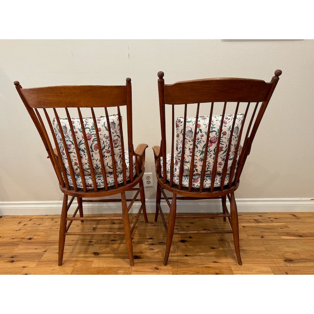 Late 19th Century Antique Pressed Back Armchair (Pair) For Sale - Image 4 of 14