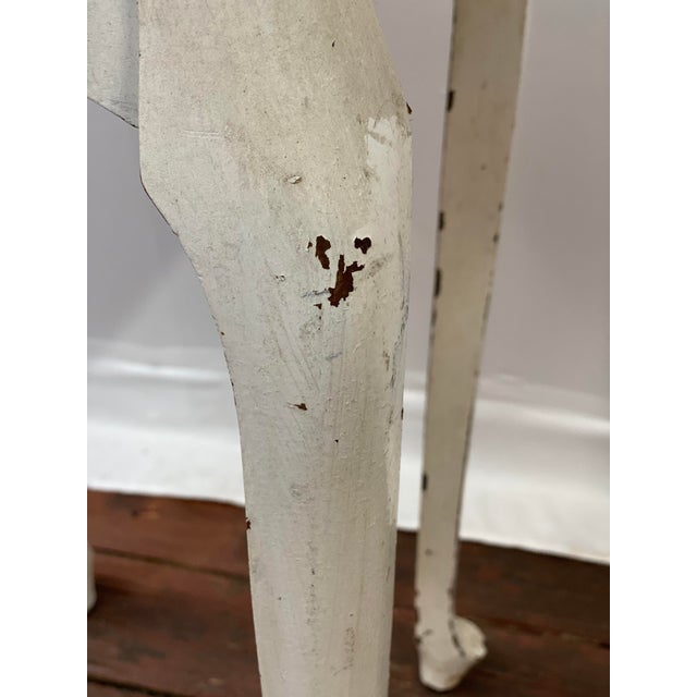 Petite Shabby Chic Queen Anne Style 1930s End Table For Sale - Image 11 of 12