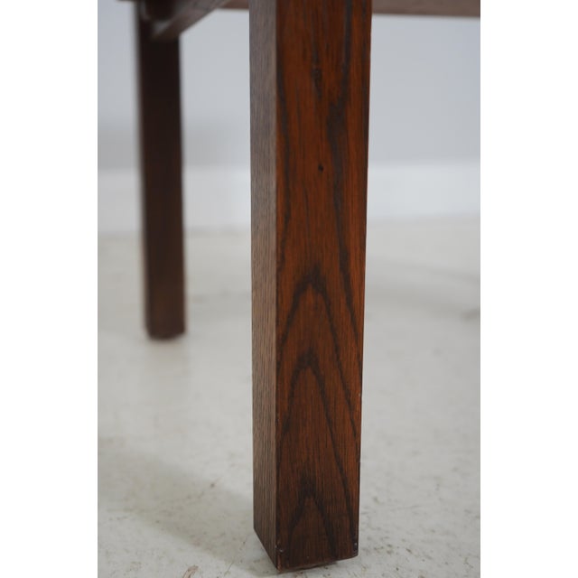 Brown Stickley Mission Oak Two-Tier Tile Top End Table For Sale - Image 8 of 16