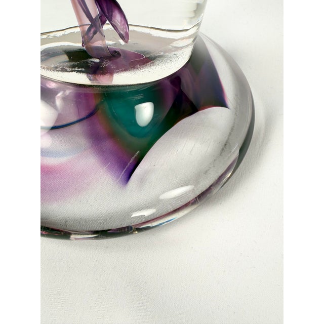Amethyst Modern Monumental Art Glass Sculpture by David Goldhagen For Sale - Image 8 of 9
