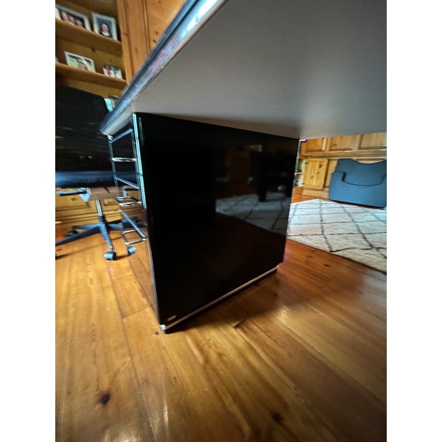 Black & Silver Art Deco Muller Chrysler Desk For Sale - Image 11 of 17