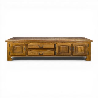 Large Low Sideboard in Oak For Sale