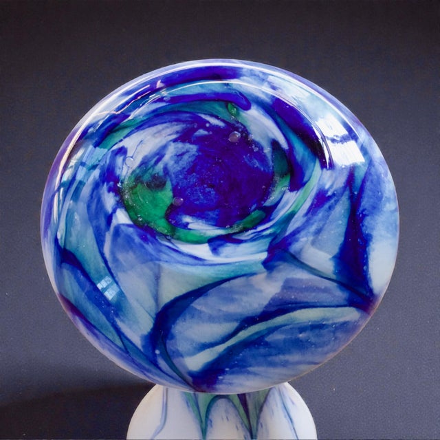 Large Blown Opaline Murano Glass Vase, 1960 For Sale - Image 6 of 7