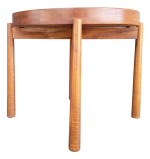Round Teak End Table Attributed to Jens Harald Quistgaard for Dux