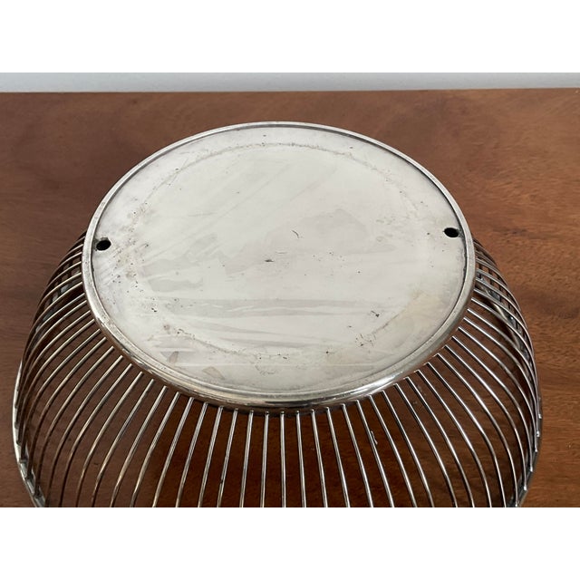 Silver Late 20th Century Silverplated Wire Bread Basket For Sale - Image 8 of 10