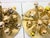 Two wall or ceiling lamps from the 1960s and 1970s, 11 lights, E14 socket, by Cosack, label on the back. Brass, brass-...