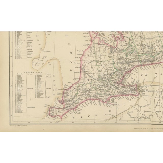 Mid 19th Century Antique Map of Canada, 1860s For Sale - Image 5 of 10