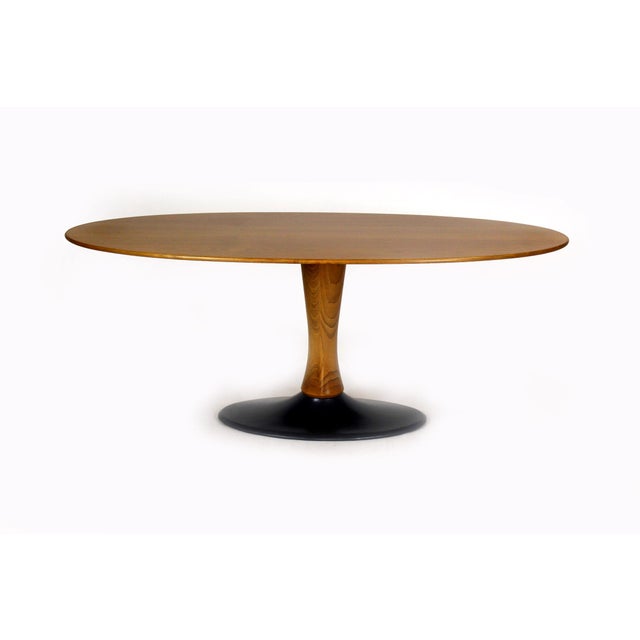 Mid-Century Modern Oval Ash Tulip Coffee Table from Drevotvar Jablonné Nad Orlicí, 1960s For Sale - Image 13 of 13