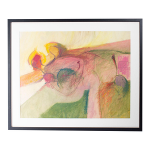 1959 Abstract Mixed Media Painting by Walter Stomps
