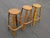 Vintage Bohemian Style Bamboo Stools With Rattan Weaving Seat, 3 Pieces For Sale - Image 4 of 8