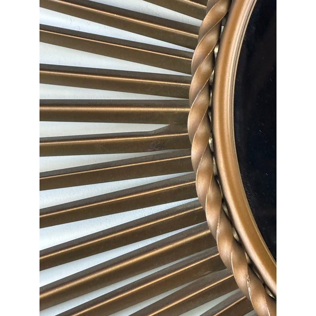 Sun Mirror in Gilded Metal by Chaty Vallauris, 1960s For Sale - Image 4 of 8