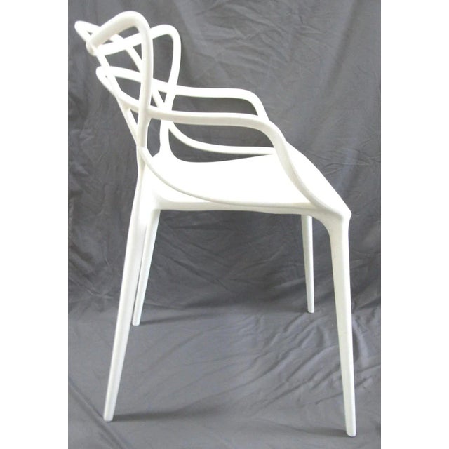 Mid-Century Modern White Technopolymer Chair Attributed to Philippe Starck for Kartell For Sale In Miami - Image 6 of 15