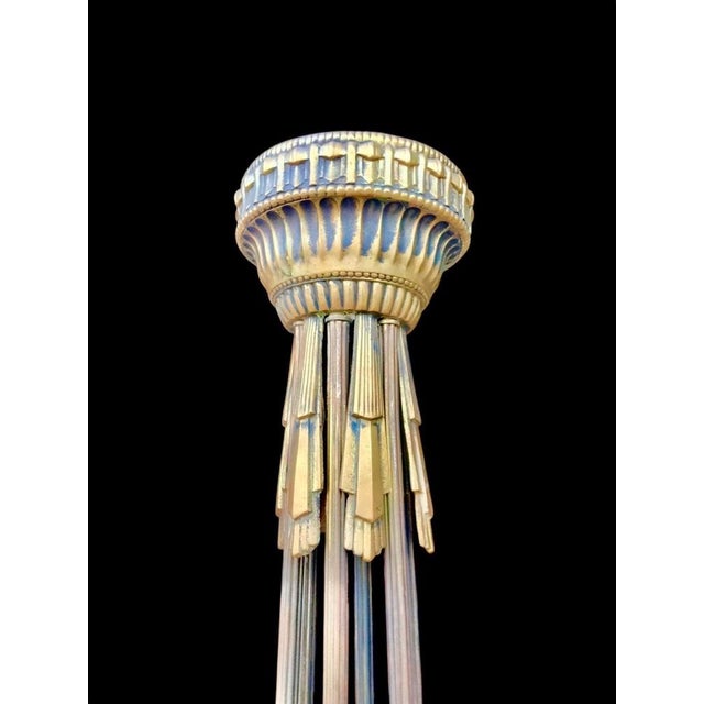 Gilt Bronze Chandelier by George Leleu, 1930 For Sale - Image 4 of 14