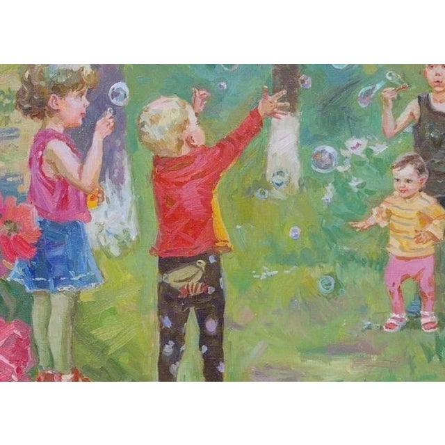 Soviet Children Portraits of Children Oil Painting Original Ukrainian Artist Polyakova M. 75-105 11 For Sale - Image 4 of 6
