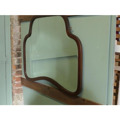 Art Deco Walnut Wall Mirror, 1920 For Sale - Image 4 of 7