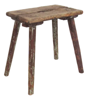 Vintage Folk Art Stool, 1920s