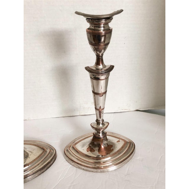 English Neoclassical English Candlesticks Barker Ellis Silver Co - a Pair For Sale - Image 3 of 9