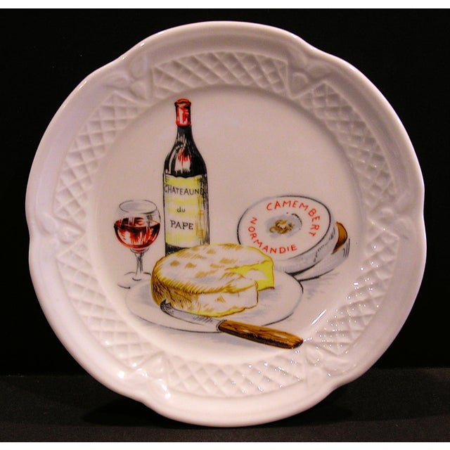 Five Decorative Canape/Hors d'Oeuvres Porcelain Plates From French Maker L. Lourioux For Sale - Image 4 of 9