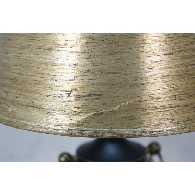 Vintage Black Brass Neoclassical Mantle Urn Boudoir Vanity Table Lamp 15" For Sale - Image 13 of 14