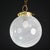 Glass Mid 20th Century Italian Pendant Light With Optic Spiral Glass Globe and Restore Brass For Sale - Image 7 of 10