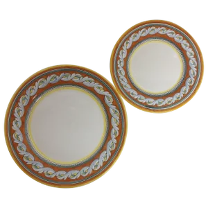 1990 Italian Deruta Pottery Charger Plates - Pair