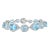 25.92 Cts Blue Topaz Diamond Modern Bracelet For Sale