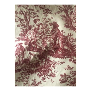 Waverley Country Life Red and Ivory Toile Yardage For Sale