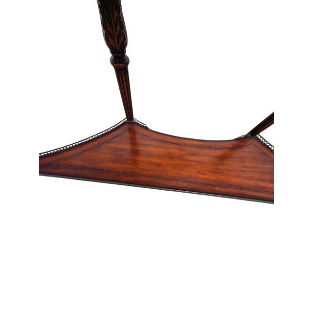 1990s Theodore Alexander Console Buffet Table Sideboard French Regency Demi Lune Shelf For Sale - Image 11 of 18