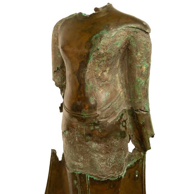 Large Ancient 16thC Thai Ayutthaya Bronze & Copper Buddha Sculpture Statue 1550 For Sale - Image 12 of 16