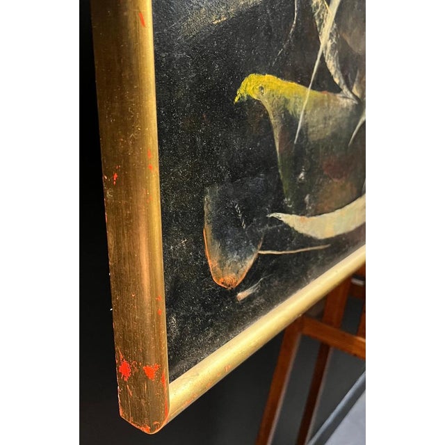 Vivaldo Martini, Abstract Composition No. 3, Oil on Masonite, 1960 For Sale - Image 7 of 12