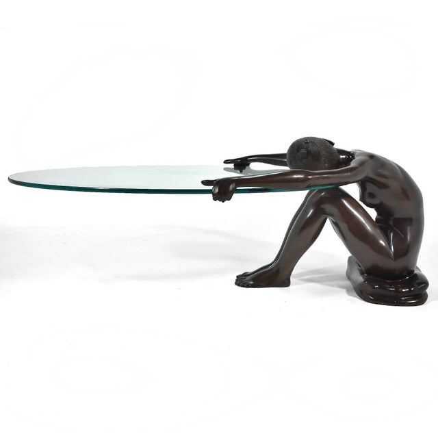 Bronze Nude Figure Coffee Table For Sale - Image 12 of 12