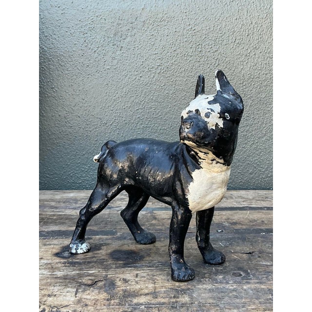 Vintage Boho Patinated Wrought Iron Dog For Sale - Image 11 of 12