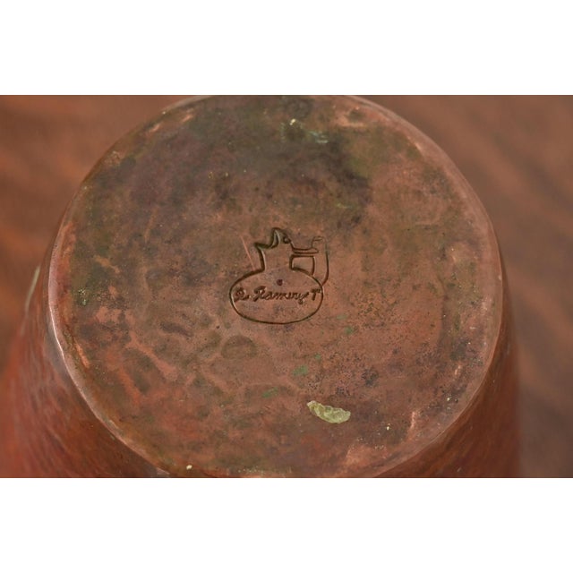 Ramon Ramirez Arts & Crafts Hammered Copper Vase For Sale - Image 9 of 11