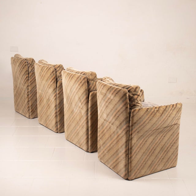 Salpol Armchairs by Angelo Mazzola and Missoni, 1980s, Set of 4 For Sale - Image 6 of 15