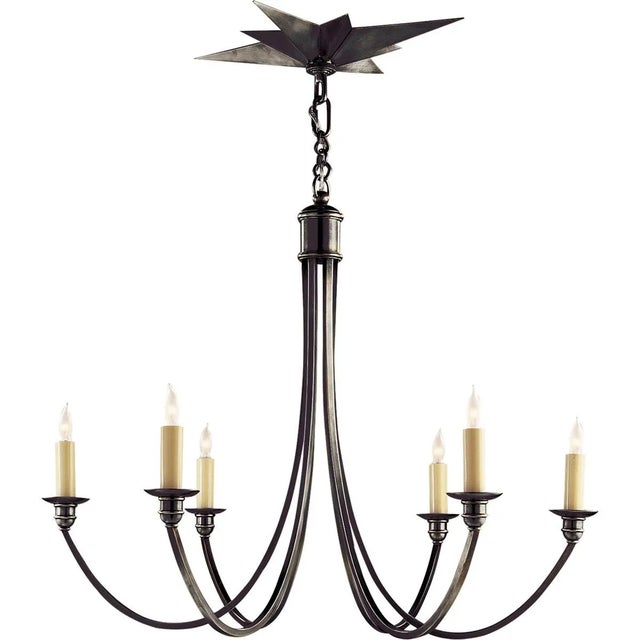 Venetian Medium Chandelier in Bronze Designer: Eric Cohler Canopy: 14.5" Star Mounting: Chain Shade Detail: No Option...