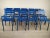 Metal Blue Metal Dining Chairs, Set of 14 For Sale - Image 7 of 18
