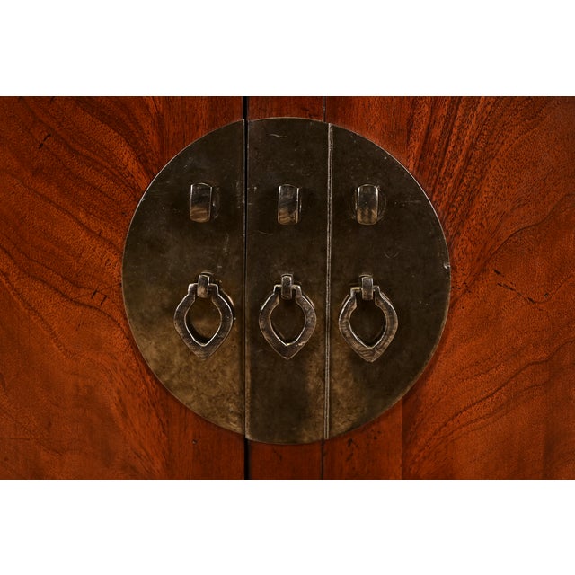 Wood Michael Taylor for Baker Furniture Hollywood Regency Chinoiserie Mahogany Sideboard Credenza For Sale - Image 7 of 15