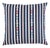 Schumacher Rhodes Stripe 22" Pillow in Navy For Sale