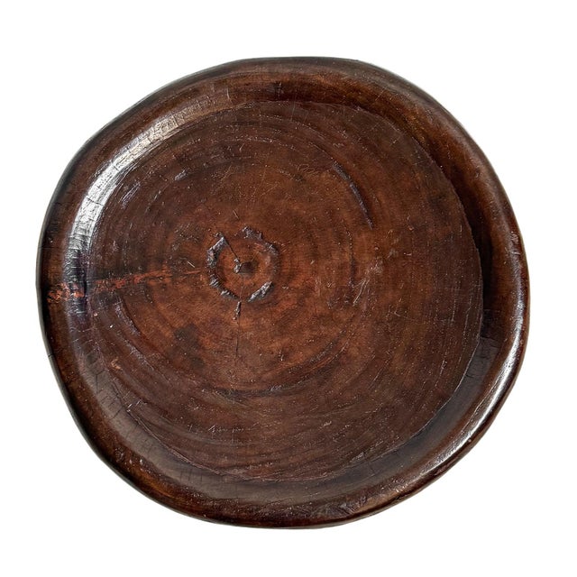 Authentic vintage hand carved Bamileke tribal wood stool/side table. Masterfully crafted from one piece of indigenous...