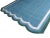 Casa Cosima Handmade Cotton Scalloped Rug, Muted Blue with Cream and Green Border 8'x10' For Sale - Image 4 of 7