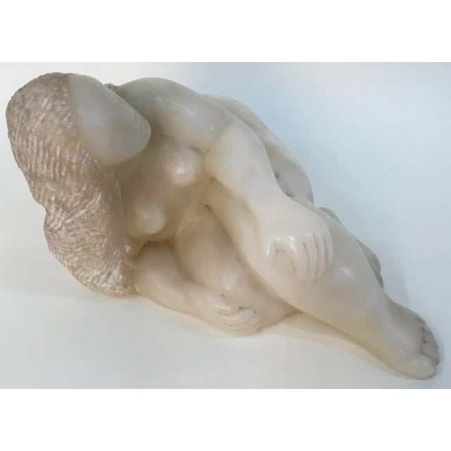 Alabaster Midcentury Carved Stone Sculpture of a Nude For Sale - Image 8 of 13
