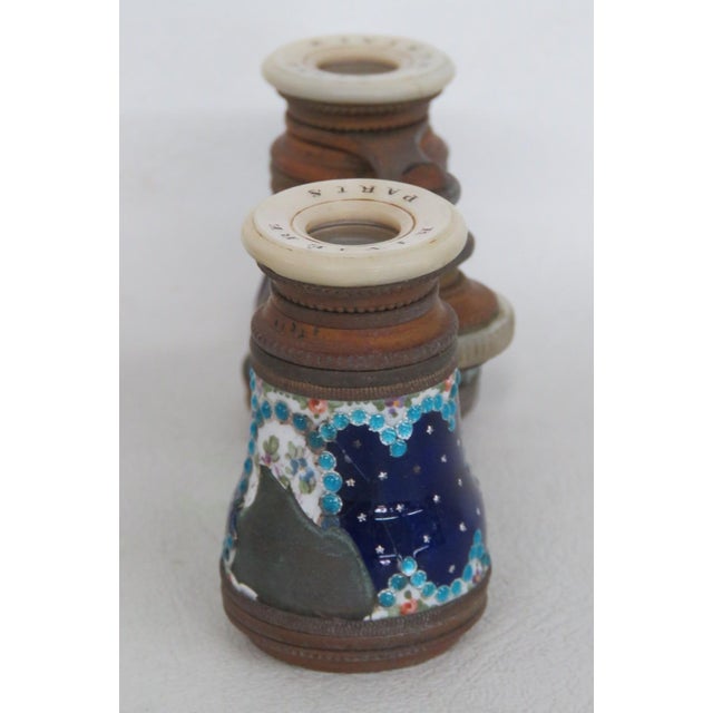 Riviere Paris Opera Glasses Ornate Theater Binoculars With Leather Case 5109b For Sale - Image 11 of 16