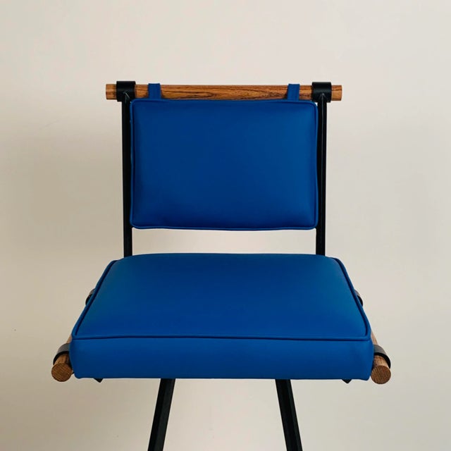 Black "Los Feliz" Swiveling Counter Stools - Set of 3 For Sale - Image 8 of 12