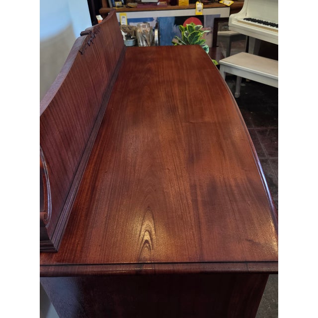 Antique 1900s Chippendale Carved Paw Foot Sideboard Colonial Island Mahogany For Sale - Image 11 of 13